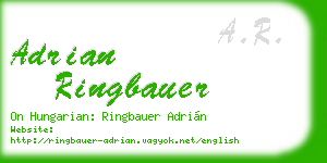 adrian ringbauer business card